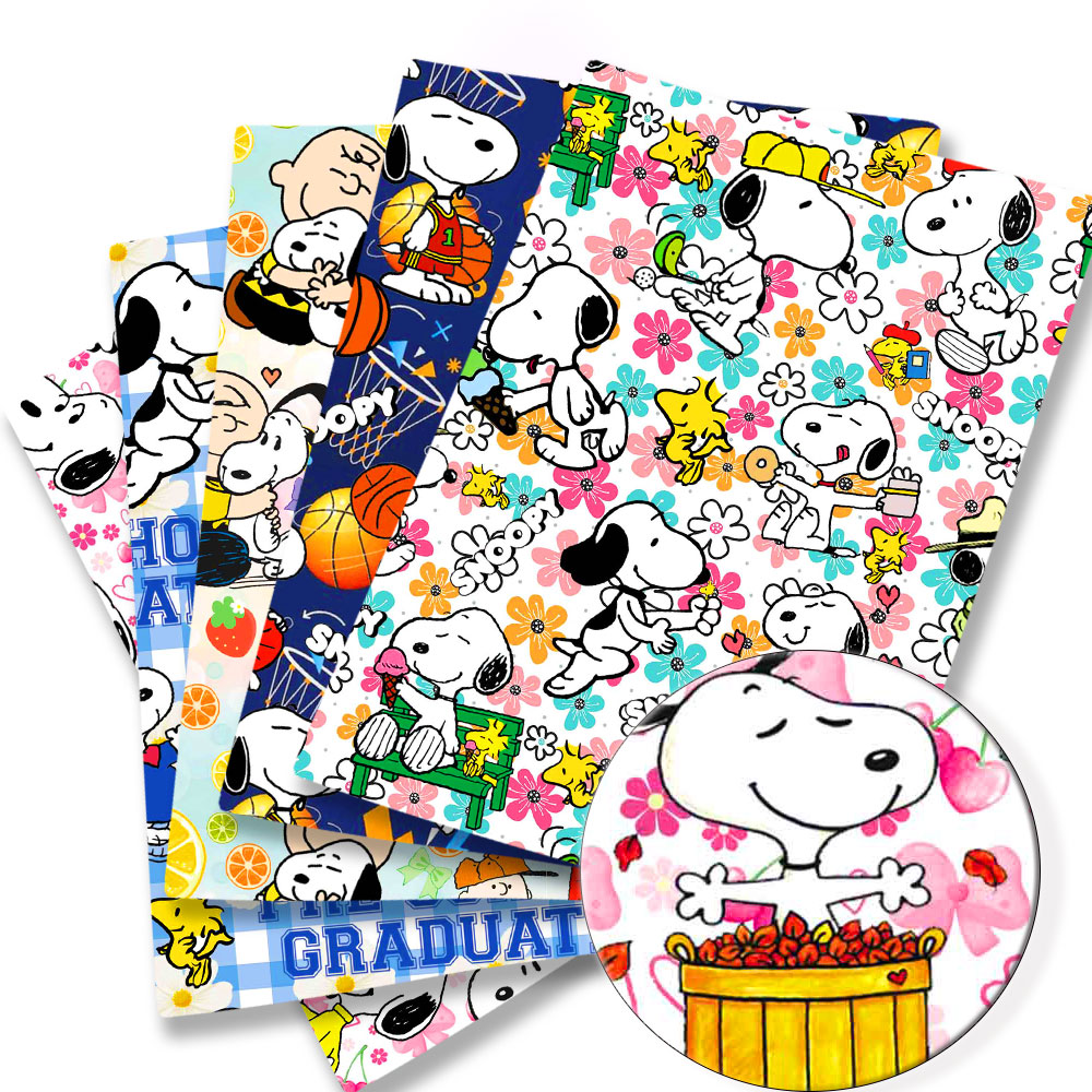 Sewing And Textile - TAKARA TOMY Snoopy fabric140x50CM Cartoon printed