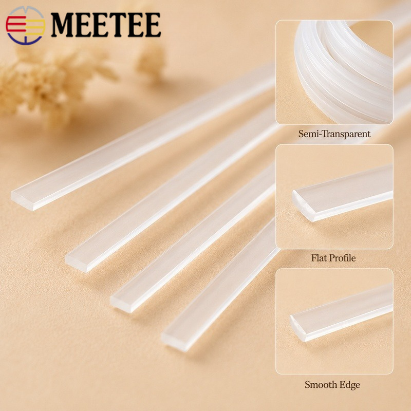 Textile Sewing Support - 20Meters 4-12mm Clear PP Plastic Corset