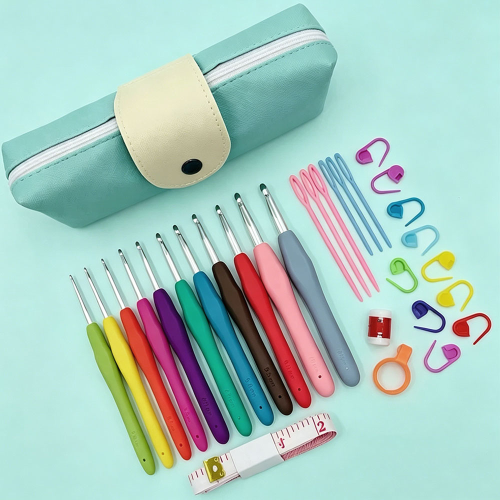 Sewing Kit - 37pcs Crochet Hooks Kits with Storage