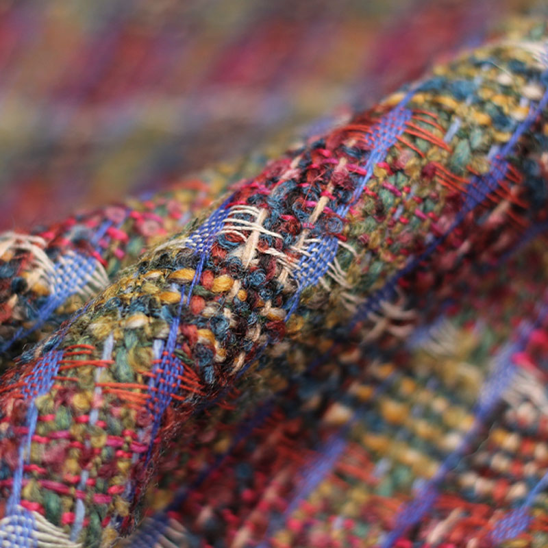 Red/Green Lattice Wool Yarn-Dy - огляд і ціна Sewing Tweed