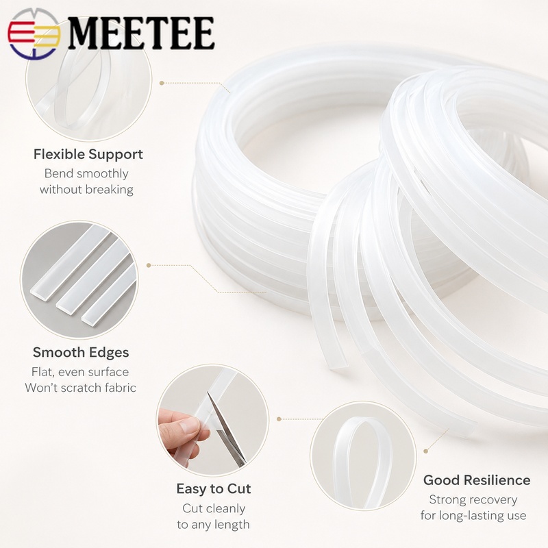 20M 4-12mm Clear PP Plastic Co - огляд і ціна Textile Sewing Support