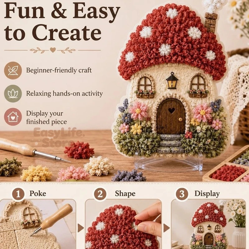 Whimsical Village 3D Fabric Po - огляд і ціна Textile Sewing Techniques