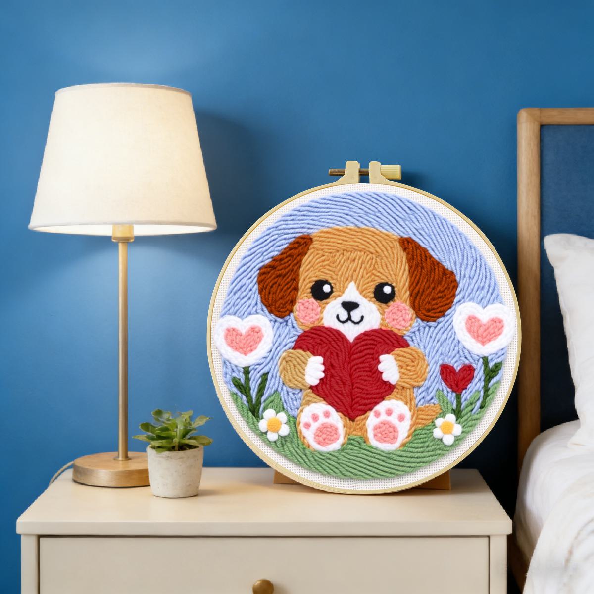 20X20CM/7.87inch Dog Punch Nee - огляд і ціна Sewing Textile Art