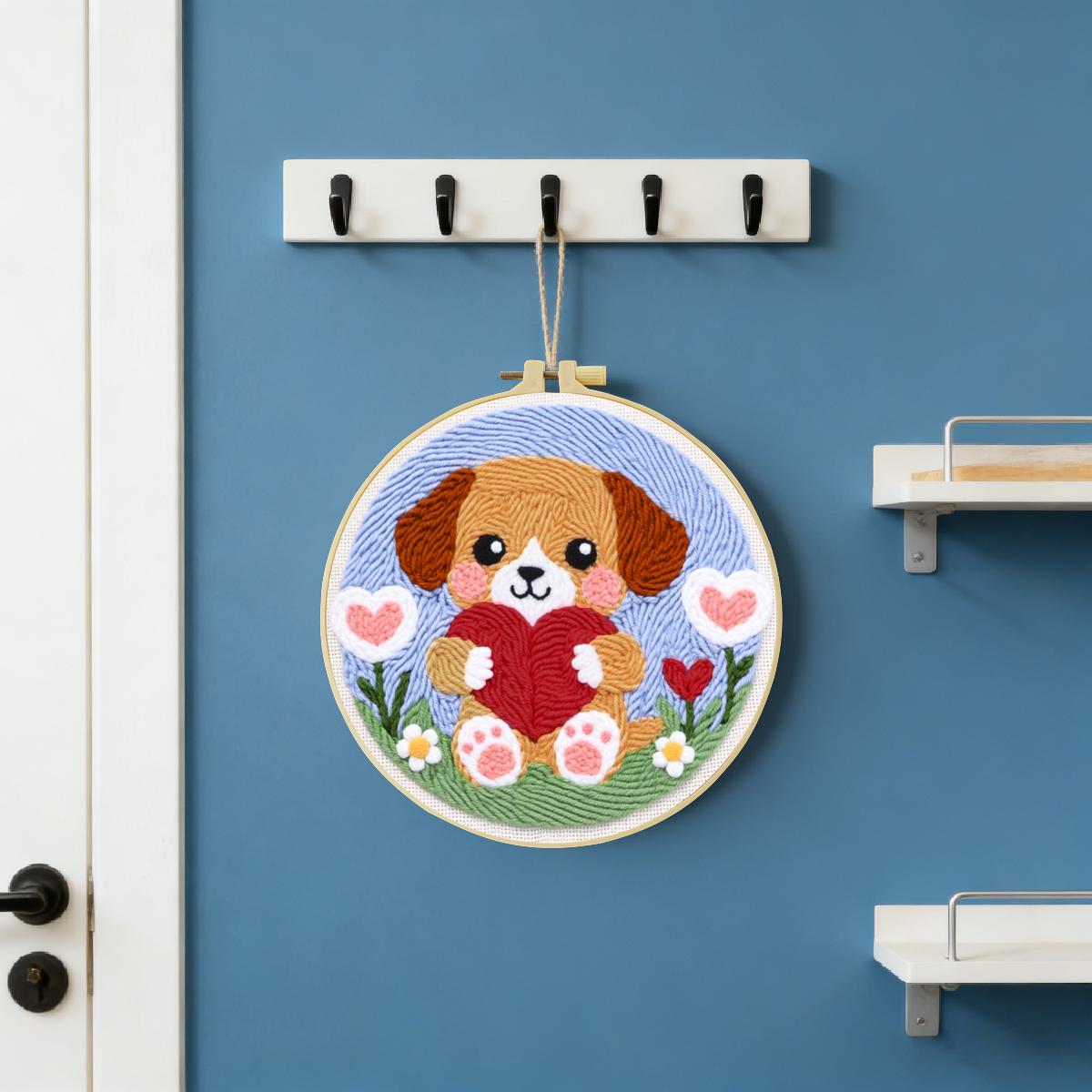 20X20CM/7.87inch Dog Punch Nee - огляд і ціна Sewing Textile Art