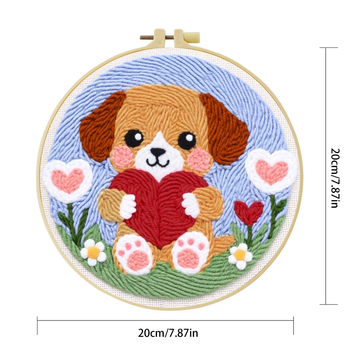 20X20CM/7.87inch Dog Punch Nee - огляд і ціна Sewing Textile Art