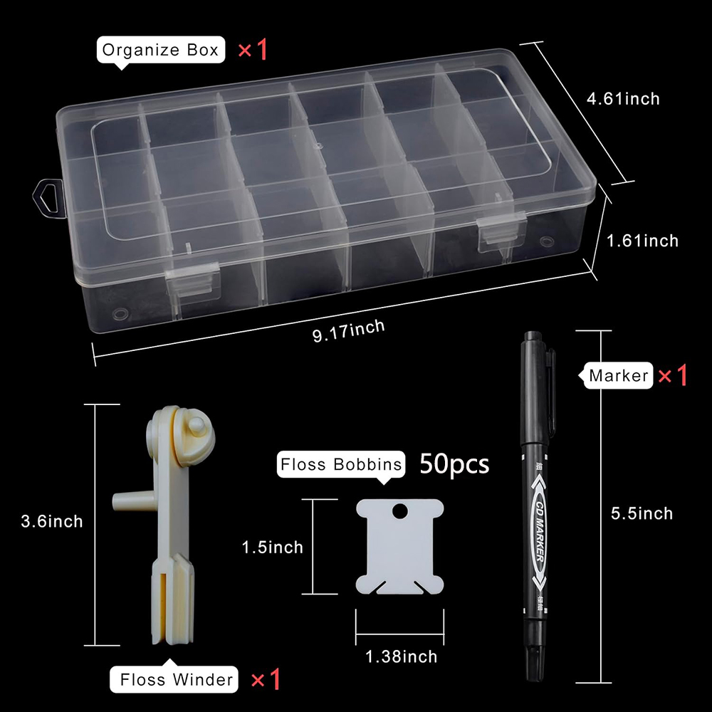 Embroidery Floss Organizer 18  - огляд і ціна Bobbin Organizer Box
