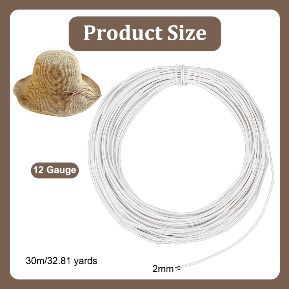 30m White Millinery Wire 2mm D - огляд і ціна Sewing Kit