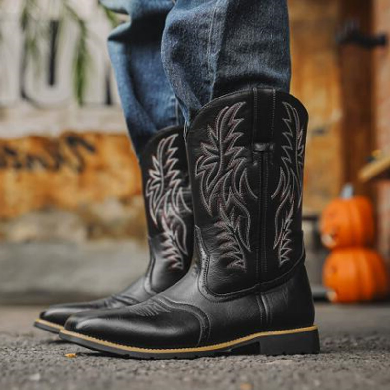 New Men High Boots Embroidery  - огляд і ціна Sewing Embroidery Fabric