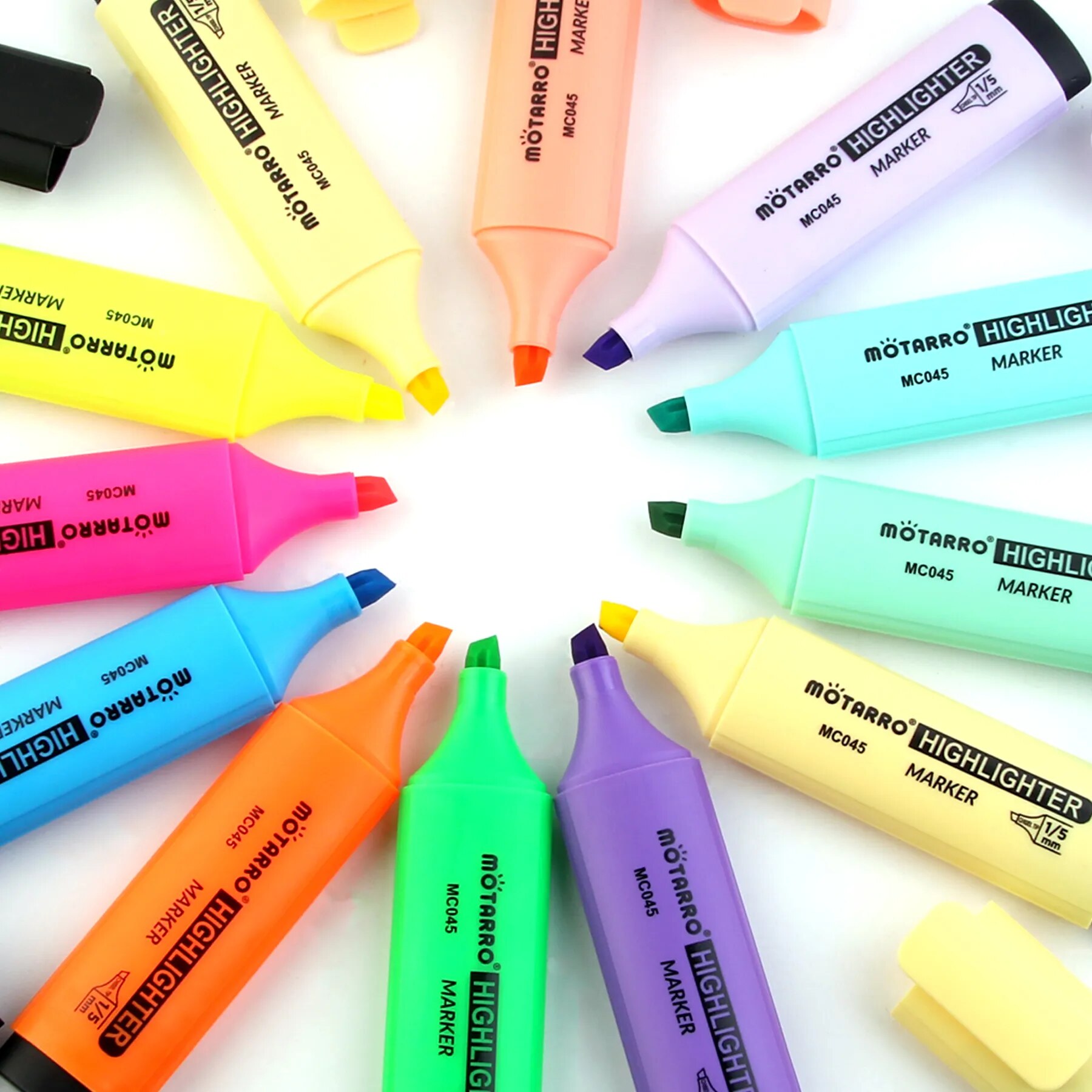 MOTARRO 12Pcs Pvc Box Markers  - огляд і ціна Stabilo Marker Boss