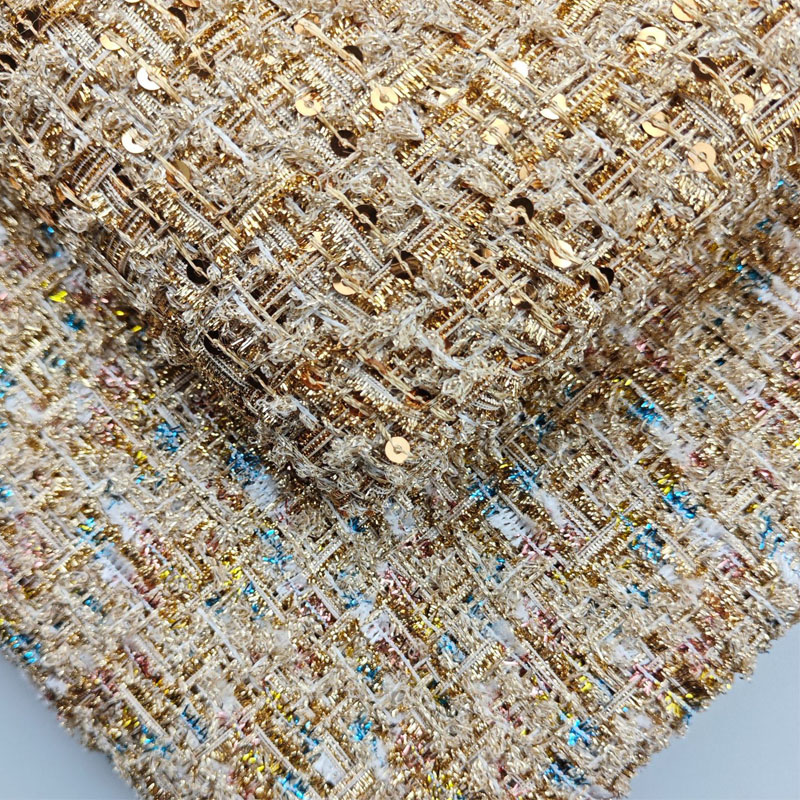 Gold Wire and Sequin Yarn-Dyed - огляд і ціна Sewing Tweed
