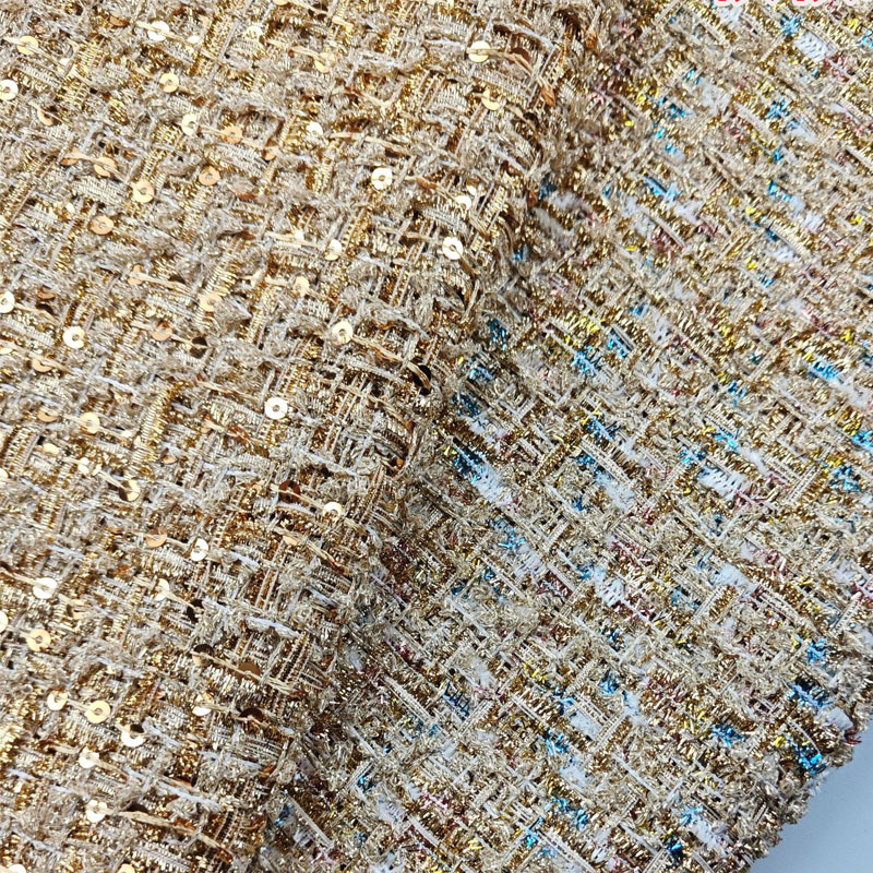 Gold Wire and Sequin Yarn-Dyed - огляд і ціна Sewing Tweed