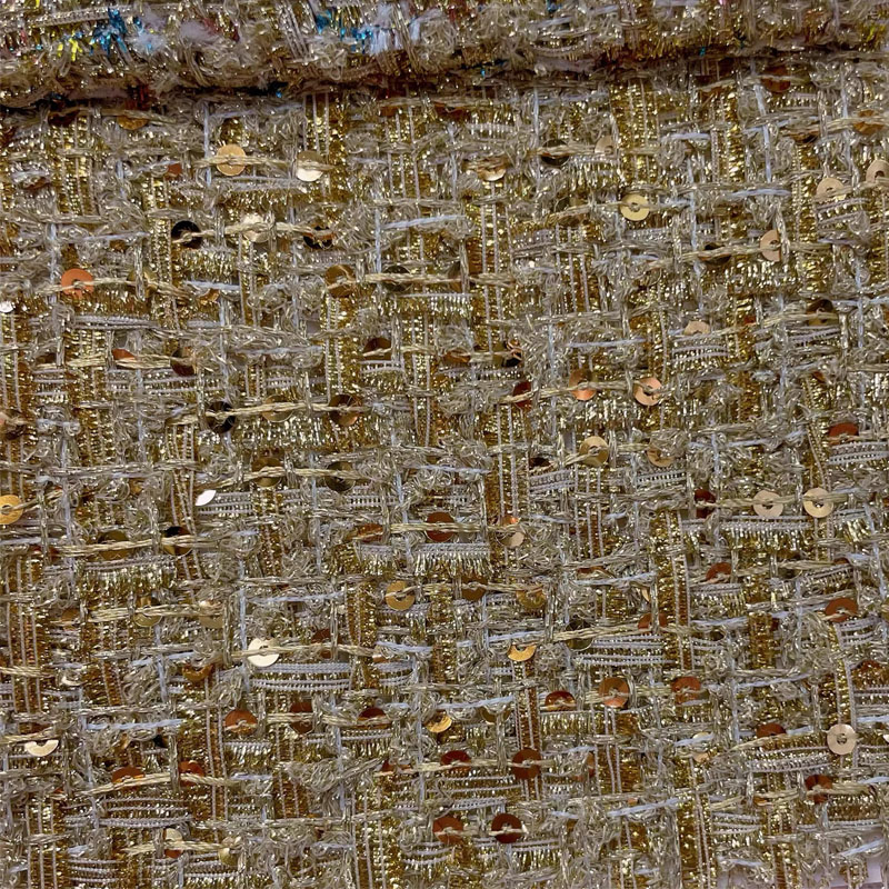 Gold Wire and Sequin Yarn-Dyed - огляд і ціна Sewing Tweed
