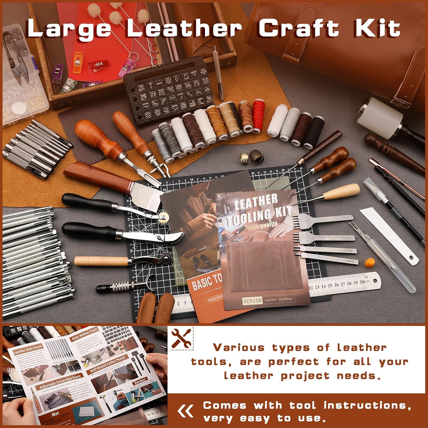 Leather Tooling Kit Leather Cr - огляд і ціна Sewing Kit