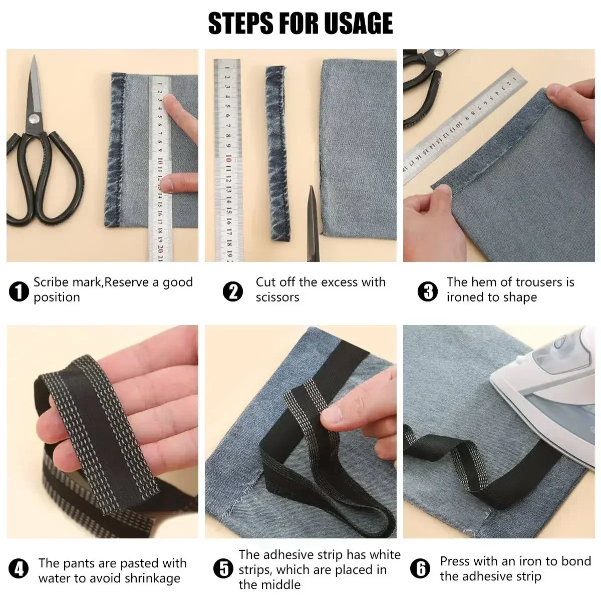 78.74inch Pants Edge Shorten S - огляд і ціна Interfacing Iron On