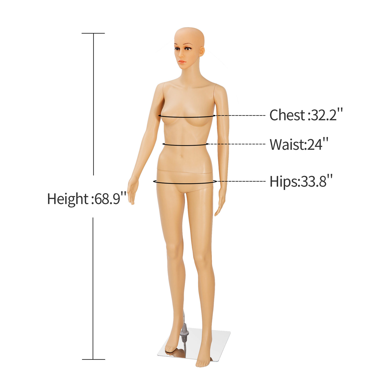 Female Mannequin Full Body PP  - огляд і ціна Dress Form Mannequin