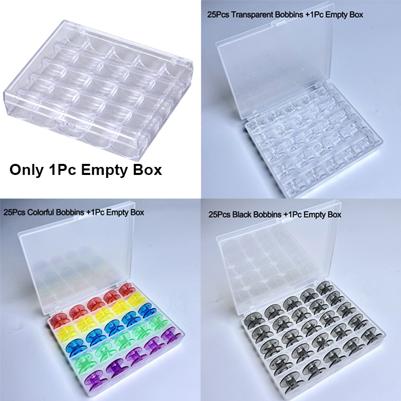 1pc 25 Spools Empty Bobbins St - огляд і ціна Bobbin Organizer Box