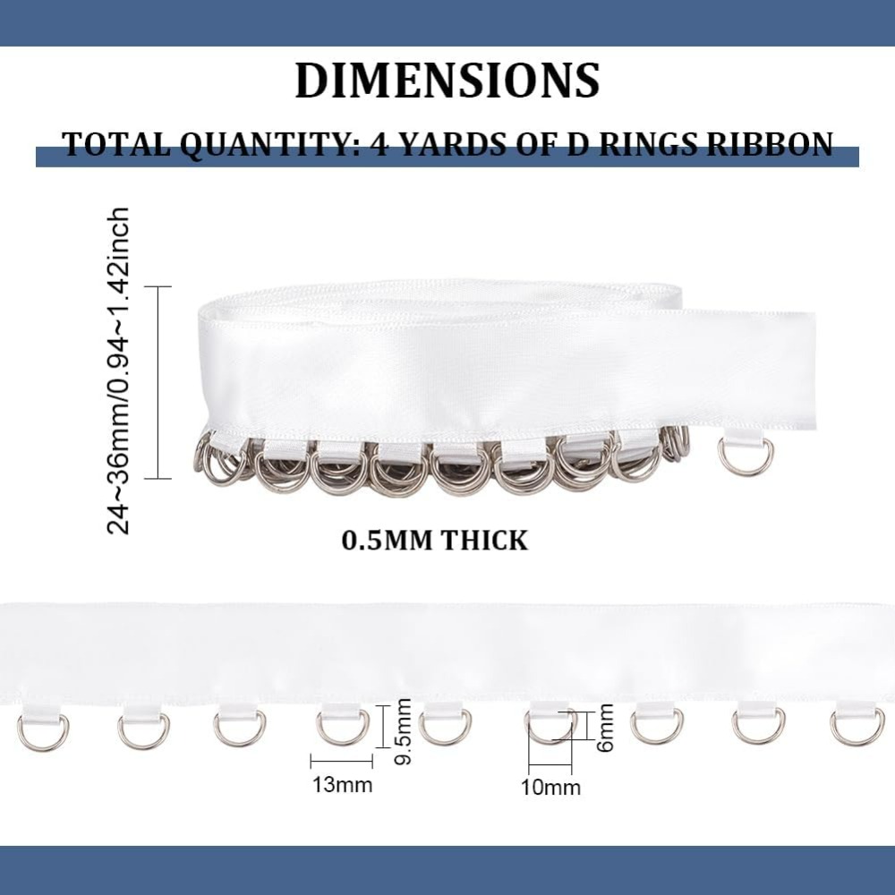 4 Yards White Grommet Trim wit - огляд і ціна Sewing Kit