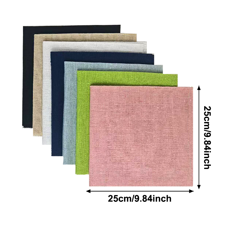 7-Piece Set of 25* 25cm Linen  - огляд і ціна Sewing Textile Art