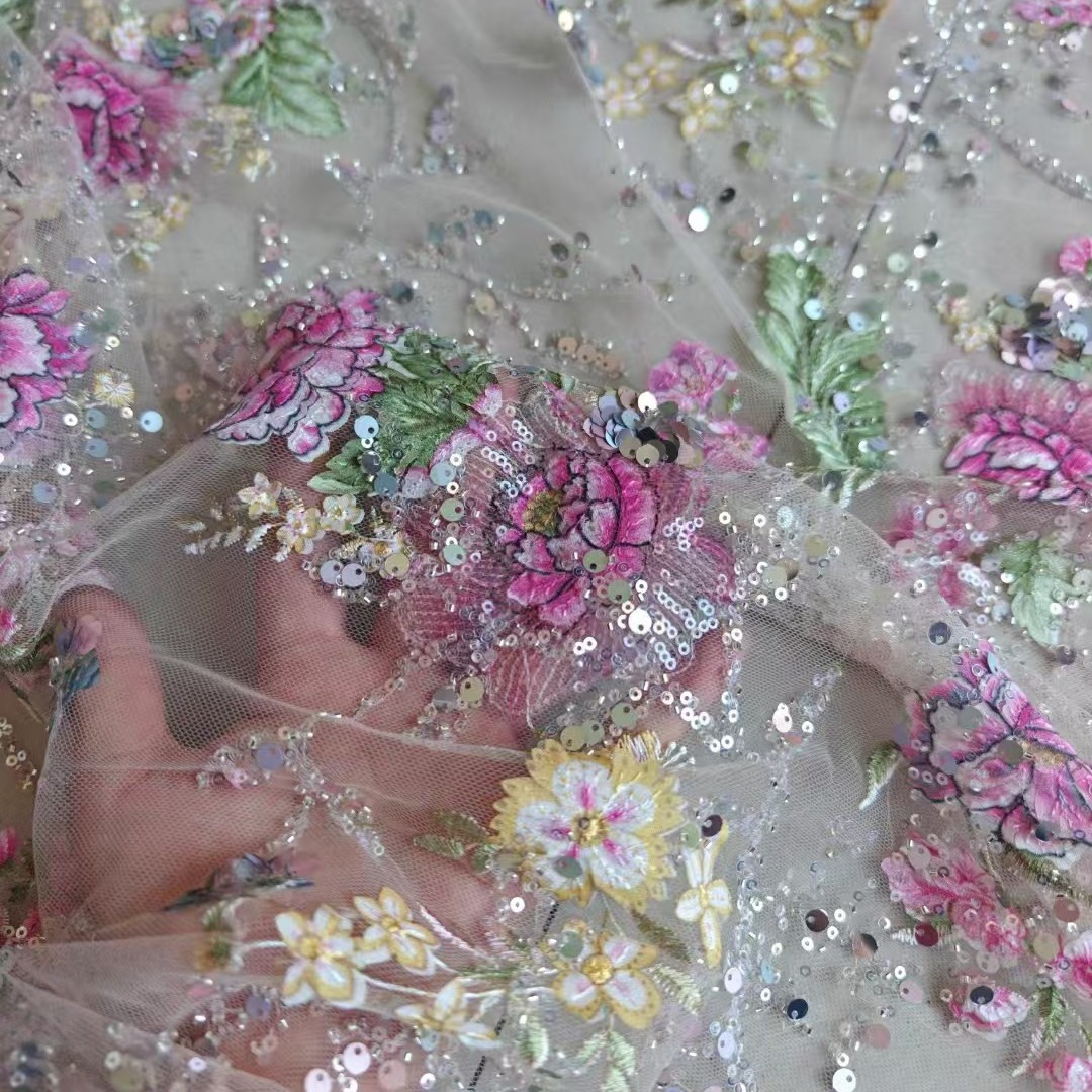 1M 120Cm Wide Luxury Beaded La - огляд і ціна Sewing Embroidery Fabric