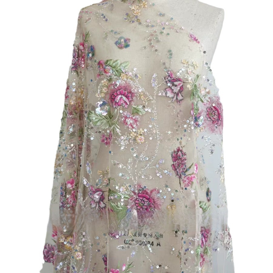 1M 120Cm Wide Luxury Beaded La - огляд і ціна Sewing Embroidery Fabric