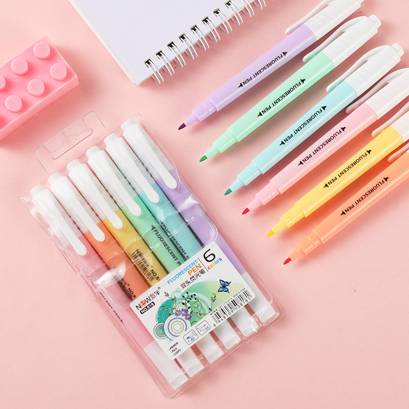 6Pcs/Set Double Head Fluoresce - огляд і ціна Stabilo Marker Boss