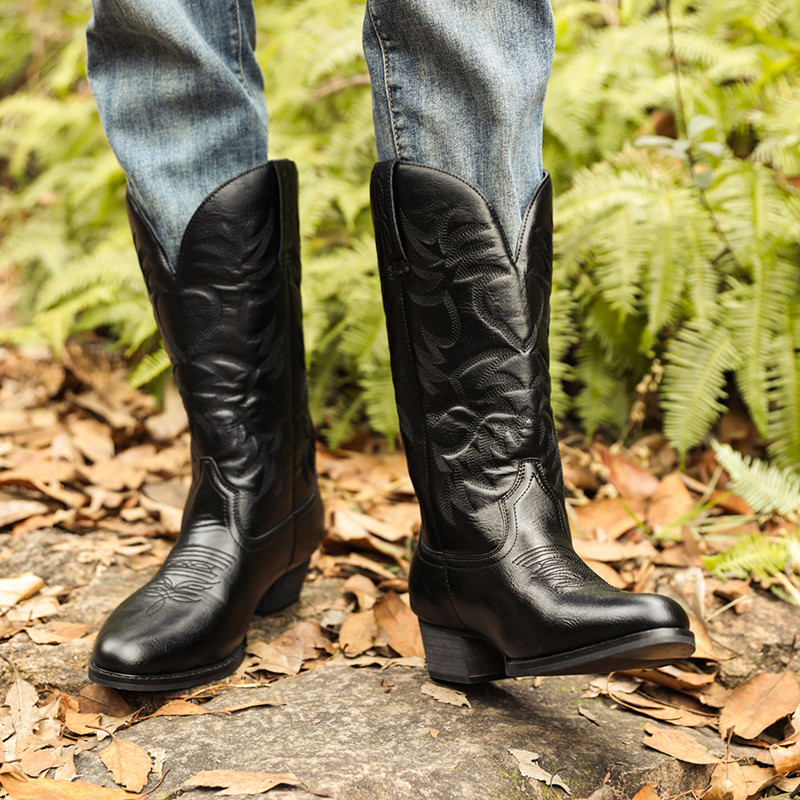 New Men Handmade Cowboy Boots  - огляд і ціна Sewing Embroidery Fabric